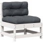 vidaXL Set muebles jardín 7 pzas con cojines madera maciza pino blanco vidaXL Set muebles jardín 7 pzas con cojines madera maciza pino blanco