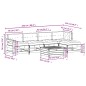 vidaXL Set muebles jardín 6 pzas con cojines madera maciza pino blanco
