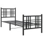 vidaXL Estructura de cama con cabecero y estribo metal negro 75x190 cm vidaXL Estructura de cama con cabecero y estribo metal negro 75x190 cm
