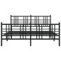 vidaXL Estructura de cama cabecero y estribo metal negro 160x200 cm