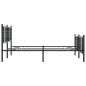 vidaXL Estructura de cama cabecero y estribo metal negro 160x200 cm