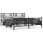 vidaXL Estructura de cama cabecero y estribo metal negro 183x213 cm vidaXL Estructura de cama cabecero y estribo metal negro 183x213 cm