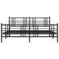 vidaXL Estructura de cama cabecero y estribo metal negro 183x213 cm vidaXL Estructura de cama cabecero y estribo metal negro 183x213 cm