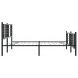 vidaXL Estructura de cama cabecero y estribo metal negro 183x213 cm vidaXL Estructura de cama cabecero y estribo metal negro 183x213 cm