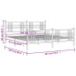 vidaXL Estructura de cama cabecero y estribo metal negro 183x213 cm vidaXL Estructura de cama cabecero y estribo metal negro 183x213 cm