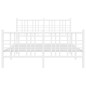 vidaXL Estructura cama metal cabecero y estribo blanco 140x190 cm