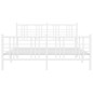 vidaXL Estructura cama metal con cabecero y estribo blanco 150x200 cm