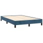 vidaXL Cama box spring con colchón terciopelo azul oscuro 120x190 cm vidaXL Cama box spring con colchón terciopelo azul oscuro 120x190 cm