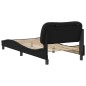 vidaXL Estructura de cama con cabecero cuero sintético negro 90x190 cm vidaXL Estructura de cama con cabecero cuero sintético negro 90x190 cm