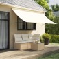 vidaXL Toldo retráctil de tela y acero crema 300x150 cm vidaXL Toldo retráctil de tela y acero crema 300x150 cm