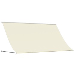 vidaXL Toldo retráctil de tela y acero crema 300x150 cm