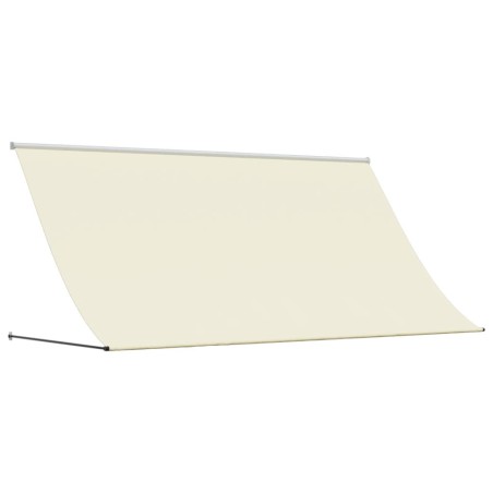 vidaXL Toldo retráctil de tela y acero crema 300x150 cm