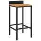 vidaXL Mesa bar y taburetes jardín 5 pzas madera acacia ratán PE negro vidaXL Mesa bar y taburetes jardín 5 pzas madera acacia ratán PE negro
