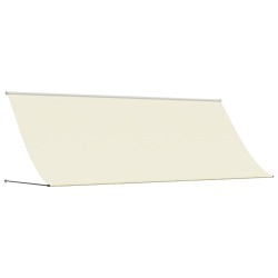 vidaXL Toldo retráctil de tela y acero crema 400x150 cm