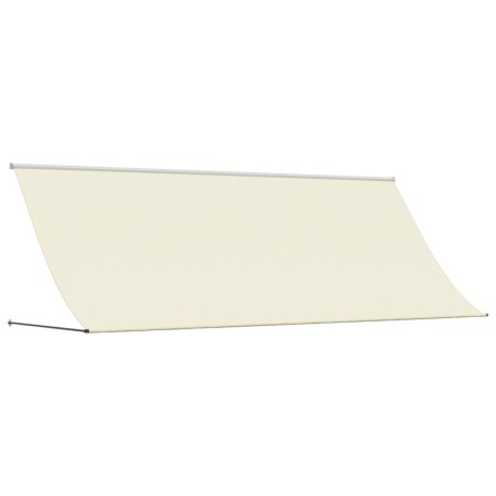 vidaXL Toldo retráctil de tela y acero crema 400x150 cm