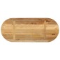 vidaXL Tablero de mesa ovalado madera maciza mango rugosa 80x40x3,8 cm vidaXL Tablero de mesa ovalado madera maciza mango rugosa 80x40x3,8 cm