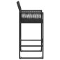 vidaXL Taburetes altos de jardín 2 unidades ratán sintético negro vidaXL Taburetes altos de jardín 2 unidades ratán sintético negro