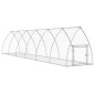 vidaXL Jaula para conejos acero galvanizado plateado 600x105x120 cm vidaXL Jaula para conejos acero galvanizado plateado 600x105x120 cm
