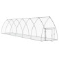 vidaXL Jaula para conejos acero galvanizado plateado 600x105x120 cm vidaXL Jaula para conejos acero galvanizado plateado 600x105x120 cm