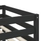 vidaXL Cama alta para niños con cortinas madera pino azul 80x200 cm vidaXL Cama alta para niños con cortinas madera pino azul 80x200 cm