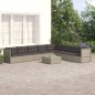vidaXL Set de muebles de jardín 8 pzas y cojines ratán sintético gris vidaXL Set de muebles de jardín 8 pzas y cojines ratán sintético gris