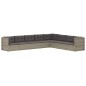 vidaXL Set de muebles de jardín 8 pzas y cojines ratán sintético gris vidaXL Set de muebles de jardín 8 pzas y cojines ratán sintético gris
