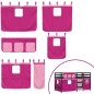 vidaXL Cama alta para niños con cortinas madera pino rosa 90x190 cm vidaXL Cama alta para niños con cortinas madera pino rosa 90x190 cm