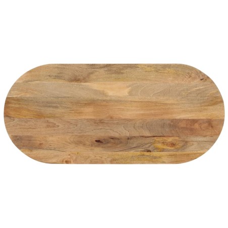 vidaXL Tablero de mesa ovalado madera maciza de mango 140x60x2,5 cm