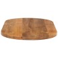 vidaXL Tablero de mesa ovalado madera maciza de mango 100x40x2,5 cm