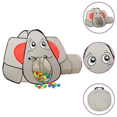 vidaXL Tienda de juegos elefante gris 174x86x101 cm
