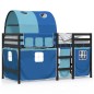 vidaXL Cama alta para niños con túnel madera pino azul 90x190 cm vidaXL Cama alta para niños con túnel madera pino azul 90x190 cm