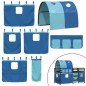 vidaXL Cama alta para niños con túnel madera pino azul 90x190 cm vidaXL Cama alta para niños con túnel madera pino azul 90x190 cm
