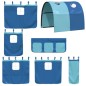 vidaXL Cama alta para niños con túnel madera pino azul 90x190 cm vidaXL Cama alta para niños con túnel madera pino azul 90x190 cm