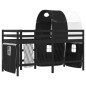 vidaXL Cama alta niños con túnel madera pino blanco negro 80x200 cm vidaXL Cama alta niños con túnel madera pino blanco negro 80x200 cm
