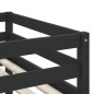 vidaXL Cama alta niños con túnel madera pino blanco negro 80x200 cm vidaXL Cama alta niños con túnel madera pino blanco negro 80x200 cm