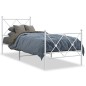vidaXL Estructura cama metal con cabecero y pie cama blanca 75x190 cm vidaXL Estructura cama metal con cabecero y pie cama blanca 75x190 cm