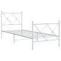 vidaXL Estructura cama metal con cabecero y pie cama blanca 75x190 cm vidaXL Estructura cama metal con cabecero y pie cama blanca 75x190 cm