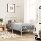 vidaXL Estructura cama metal con cabecero y pie cama blanca 75x190 cm vidaXL Estructura cama metal con cabecero y pie cama blanca 75x190 cm