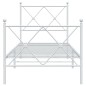 vidaXL Estructura cama metal con cabecero y pie cama blanca 75x190 cm vidaXL Estructura cama metal con cabecero y pie cama blanca 75x190 cm