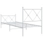 vidaXL Estructura cama metal con cabecero y pie cama blanca 75x190 cm vidaXL Estructura cama metal con cabecero y pie cama blanca 75x190 cm