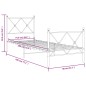 vidaXL Estructura cama metal con cabecero y pie cama blanca 75x190 cm vidaXL Estructura cama metal con cabecero y pie cama blanca 75x190 cm