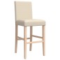 vidaXL Taburetes altos 2 uds madera maciza de caucho y tela vidaXL Taburetes altos 2 uds madera maciza de caucho y tela