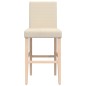 vidaXL Taburetes altos 2 uds madera maciza de caucho y tela vidaXL Taburetes altos 2 uds madera maciza de caucho y tela