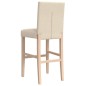 vidaXL Taburetes altos 2 uds madera maciza de caucho y tela vidaXL Taburetes altos 2 uds madera maciza de caucho y tela