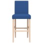 vidaXL Taburetes altos 2 uds madera maciza de caucho y tela vidaXL Taburetes altos 2 uds madera maciza de caucho y tela