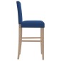 vidaXL Taburetes altos 2 uds madera maciza de caucho y tela vidaXL Taburetes altos 2 uds madera maciza de caucho y tela