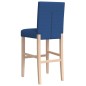 vidaXL Taburetes altos 2 uds madera maciza de caucho y tela vidaXL Taburetes altos 2 uds madera maciza de caucho y tela