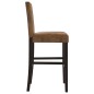 vidaXL Taburetes altos 2 uds madera maciza de caucho y tela vidaXL Taburetes altos 2 uds madera maciza de caucho y tela