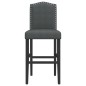 vidaXL Taburetes altos 2 uds madera maciza de caucho y tela vidaXL Taburetes altos 2 uds madera maciza de caucho y tela