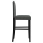 vidaXL Taburetes altos 2 uds madera maciza de caucho y tela vidaXL Taburetes altos 2 uds madera maciza de caucho y tela